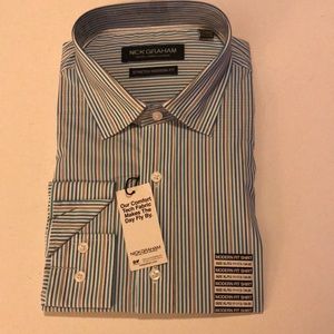 NWT NICK GRAHAM long sleeve button down